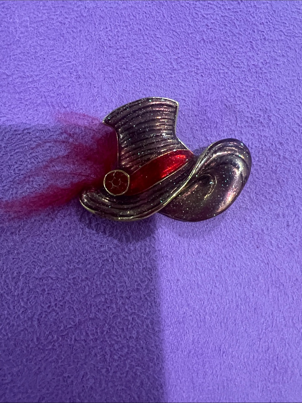 B#112- vintage Red Hat brooch